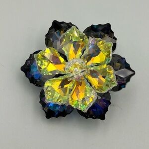 Multicolor Crystal Flower Brooch 2015